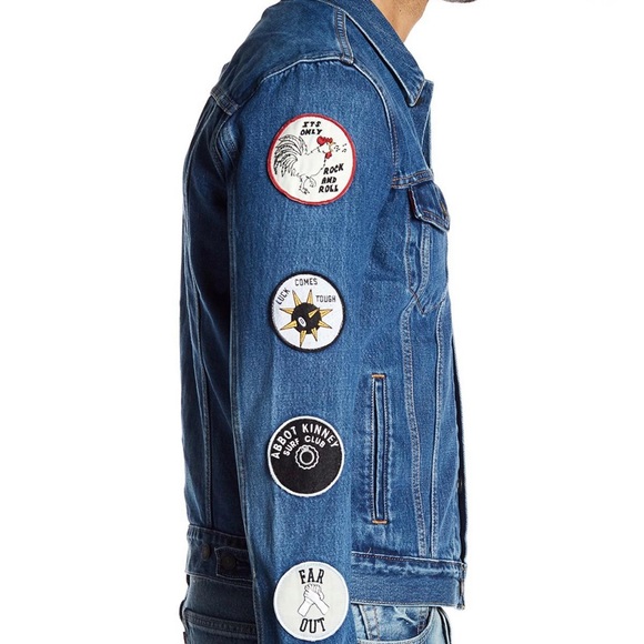 Men’s Levi's The Patch Sleeve Denim Trucker Jacket - Picture 2 of 6